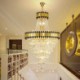 For Living Room, Luxurious Gold Pendant Light Crystal Ceiling Light Fixture