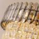Elegant Hanging Light For Living Room Bedroom Conical Crystal Pendant Light
