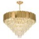 For Living Room Bedroom Modern Elegant Crystal Pendant Light Conical Ceiling Light