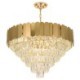 For Living Room Bedroom Modern Elegant Crystal Pendant Light Conical Ceiling Light