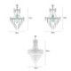 For Living Room Bedroom European Elegant Crystal Pendant Light Conical Ceiling Light