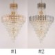 For Living Room Bedroom Modern Elegant Crystal Pendant Light Conical Ceiling Light