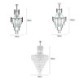 For Living Room Bedroom Modern Elegant Crystal Pendant Light Conical Ceiling Light