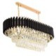 Oval Crystal Pendant Light Fixture For Living Room Dining Room