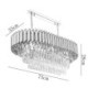 Oval Crystal Pendant Light Fixture For Living Room Dining Room