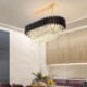 Oval Crystal Pendant Light Fixture For Living Room Dining Room