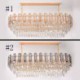 Oval Ceiling Light Fixture With Modern Crystal Pendant Light For Living Room Bedroom