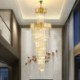 Living Room Hotel Stairs Foyer Entryway European Pendant Light Crystal Hanging Light
