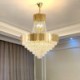 Bedroom Dinning Room Modern Crystal Gold K9 Hanging Pendant Ceiling Light