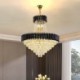 Round Ceiling Lamp Hanging Light for Living Room Modern Crystal Pendant Lighting