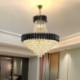 Round Ceiling Lamp Hanging Light for Living Room Modern Crystal Pendant Lighting