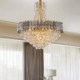 Living Room Bedroom Light Crystal Pendant Light Conical Hanging Lighting Fixture