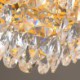 Living Room Bedroom Light Crystal Pendant Light Conical Hanging Lighting Fixture