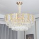 Round Crystal Pendant Light Fixture for Living Room Dining Room