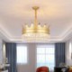 Nordic Decorative Pendant Light Crown Ceiling Hanging Lamp Gold/Black For Living Room