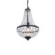 Wrought Iron Black Crystal Chandelier Living Room Kitchen Island Retro Style Crystal Pendant Light