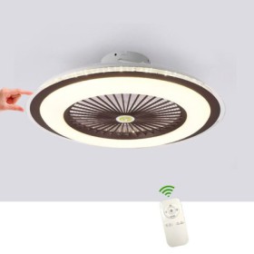 Trichromatic Dimming LED Ceiling Fan Light with Remote