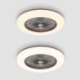 Remote Controlled Trichromatic Dimming LED Fan Ceiling Light