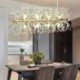 Living Room Dining Room Modern LED Crystal Pendant Light Horizontal Chandelier