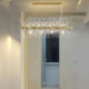 Living Room Dining Room Modern LED Crystal Pendant Light Horizontal Chandelier