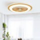 3 Speeds LED Ceiling Fan Thin Trichromatic Dimming Light Remote Control