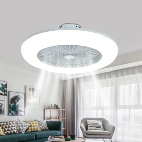 LED Fan Ceiling Light Trichromatic Dimming with 3-Speed Remote Control