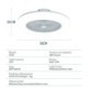 LED Fan Ceiling Light Trichromatic Dimming with 3-Speed Remote Control