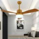 LED Ceiling Fan with 3 Blades and Remote Control