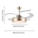 Exquisite Decoration Light with Remote Control Modern Ceiling Fan Light Mute Fan Light