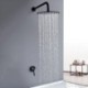 Optional Brushed Gold / Chrome / Black Concealed Rain Head Mixer Shower System