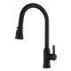 Kitchen Sink Faucets Modern High Arc Stainless Steel Brushed Black With Pull Out Sprayer