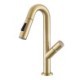 Stainless Steel Kitchen Sink Faucets with Single Handle High Arc Pull Out