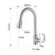 Stainless Steel Sink Faucet with Pull-out Kitchen Mixer Nickel Brushed