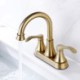 Swan Neck Bathroom Sink Faucet Brushed Gold/ORB Optional Stainless Steel Centerset Basin Tap