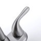 Swan Neck Bathroom Sink Faucet in Stainless Steel Centerset