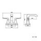 Bathroom Sink Faucet Stainless Steel Centerset Basin Tap Square Appearance Dual Handles