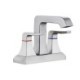 Bathroom Sink Faucet Stainless Steel Centerset Basin Tap Square Appearance Dual Handles