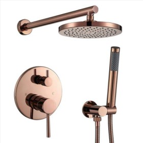 Concealed Installation Rose Gold Shower Faucet System Shower Set