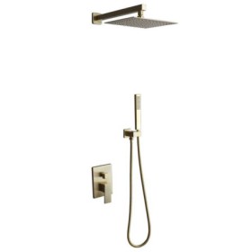 Optional Brushed Gold Shower Faucet System 8/10/12 Inch Top Shower Head (Embedded Box Included)