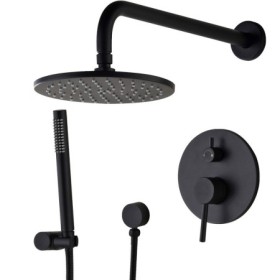 Baking Varnish Black In-Wall Shower Faucet Bathroom Shower Faucet Set