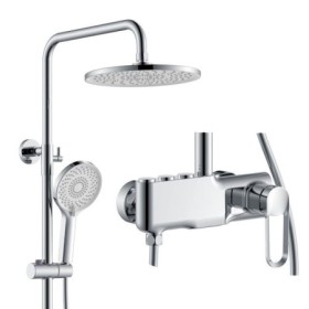 Bathroom Shower Faucet with Rainfall Shower Head and Handheld Spray