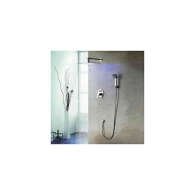 LED Shower Faucet in Solid Brass with 8-Inch Shower Head and Hand Shower