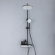Wall Mount Smart Thermostatic Bath Faucet Round Head LED Digital Shower Set