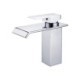 Chrome Brass Basin Mixer Tap Contemporary Waterfall Bathroom Sink Faucet