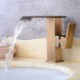 Single Handle Antique Brass Bathroom Sink Faucet Waterfall Basin Tap