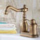 4 Inch Antique Brass Centerset Bathroom Faucet with Single Handle Mixer Tap