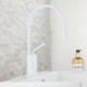 Black/White/Gold Modern Black High Lever Bathroom Sink Tap Single Handle Faucet