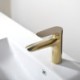 Chrome/Black/Brushed Gold/Gun Grey Optional Modern Brass Basin Faucet Single Handle Countertop Tap (Short)