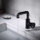 Industrial Style Brass Black Basin Mixer Tap Countertop Faucet