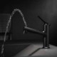 Black/Chrome Color Optional Pull-Out Basin Mixer Tap Countertop Faucet with Unique Rinser Sprayer Function